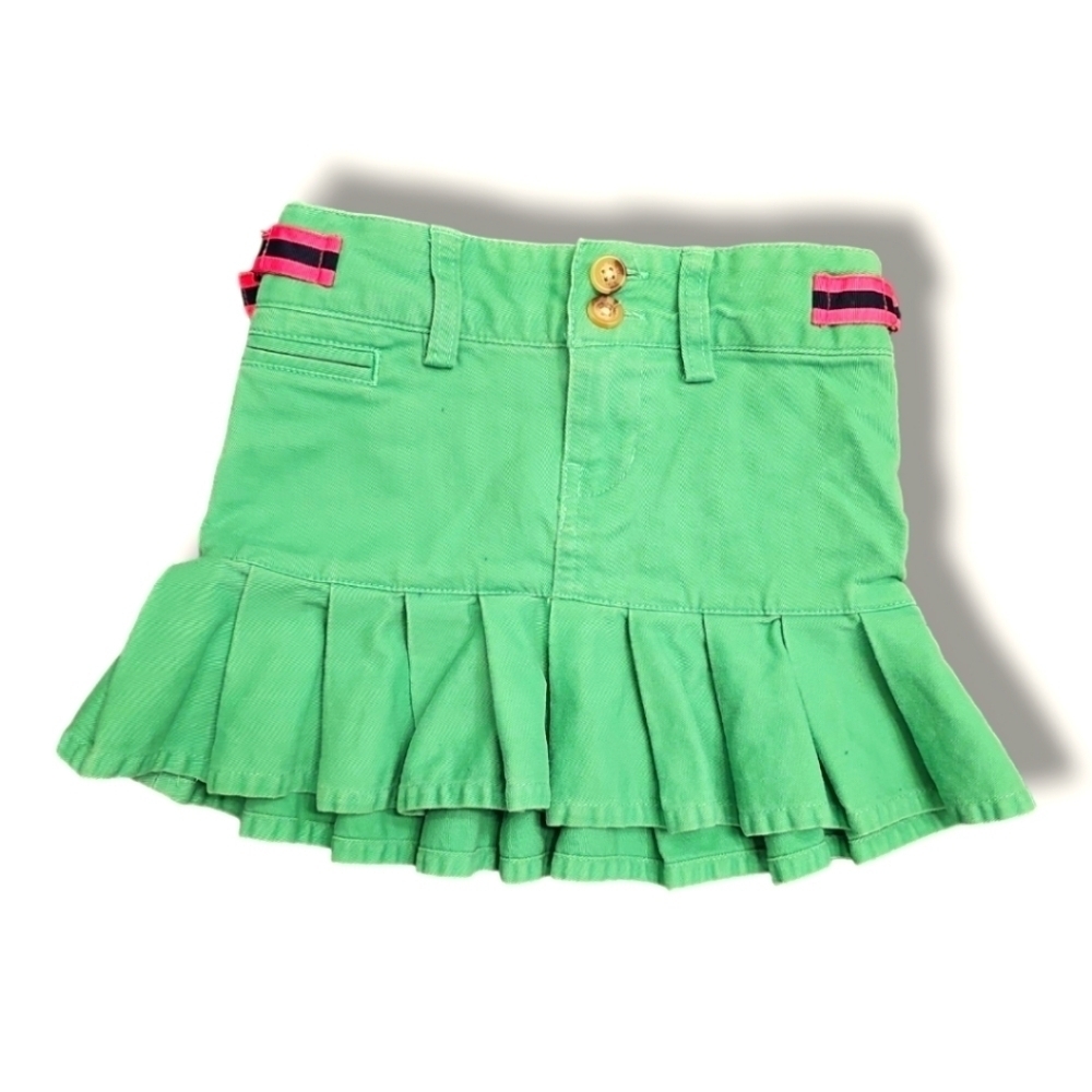 Ralph Lauren Polo Green Ruffle Mini Skirt - Size 4T